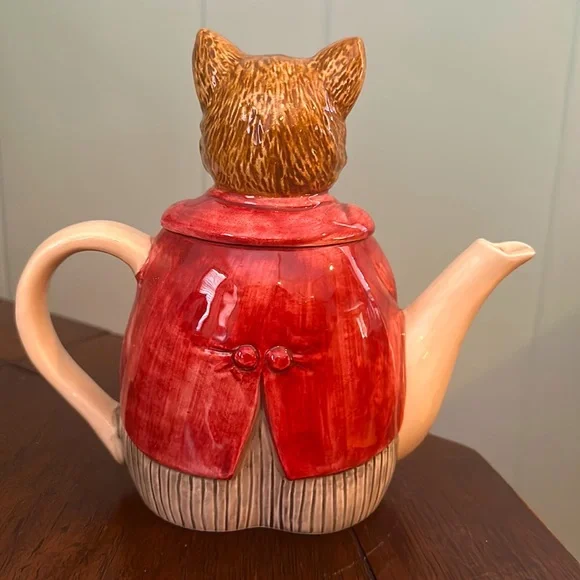 Otagiri Vintage Teapot boy cat with blue pants - Picture 2 of 7